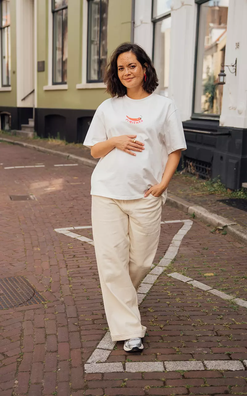 Baggy wide leg jeans  Beige