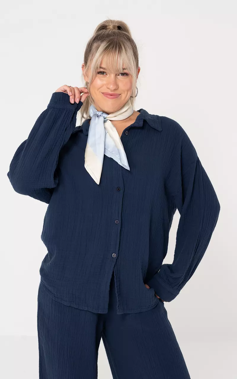 Cotton blouse Dark Blue