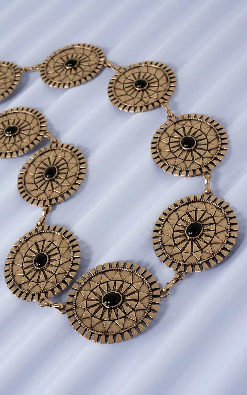 Chain belt Gold Black