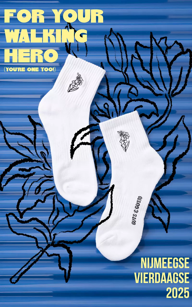 Chaussettes à fleur Blanc Noir