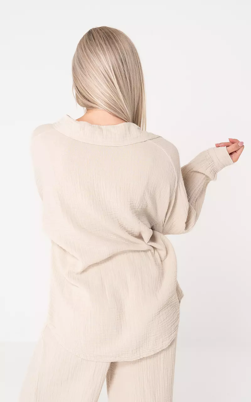 Cotton blouse Beige