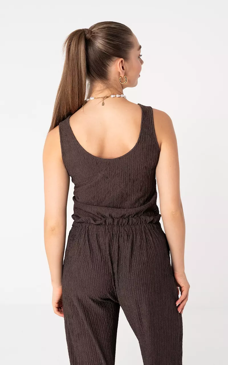 Top with texture Dark Brown