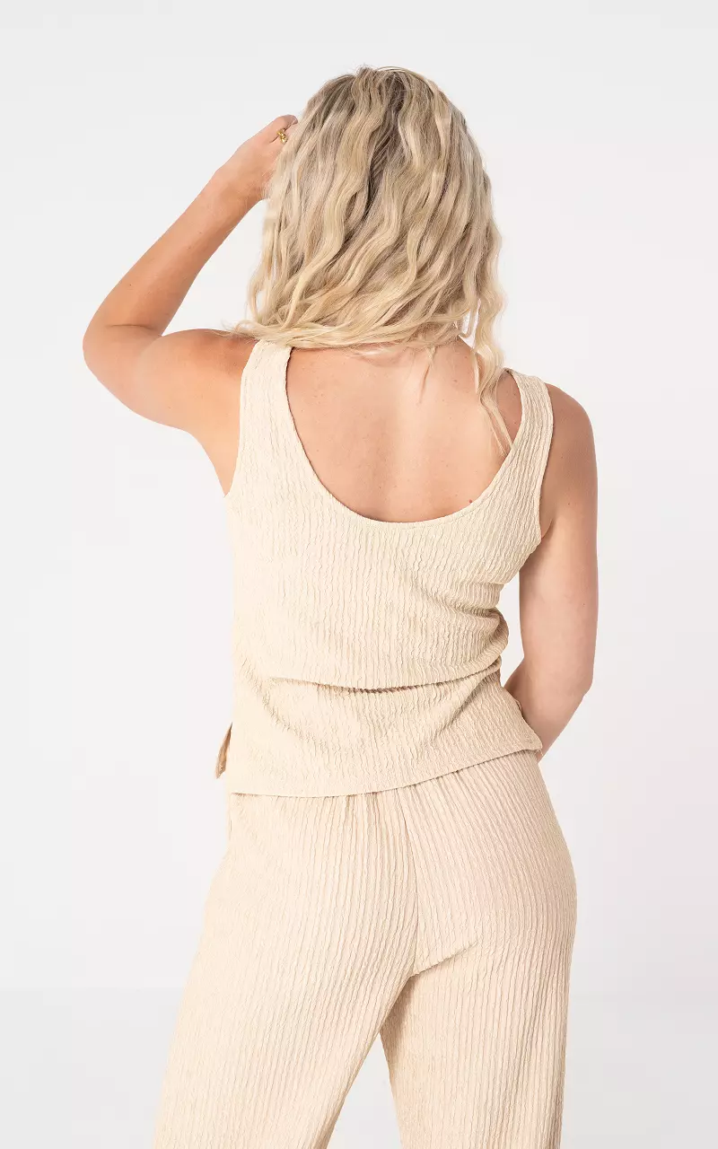 Top with texture Beige