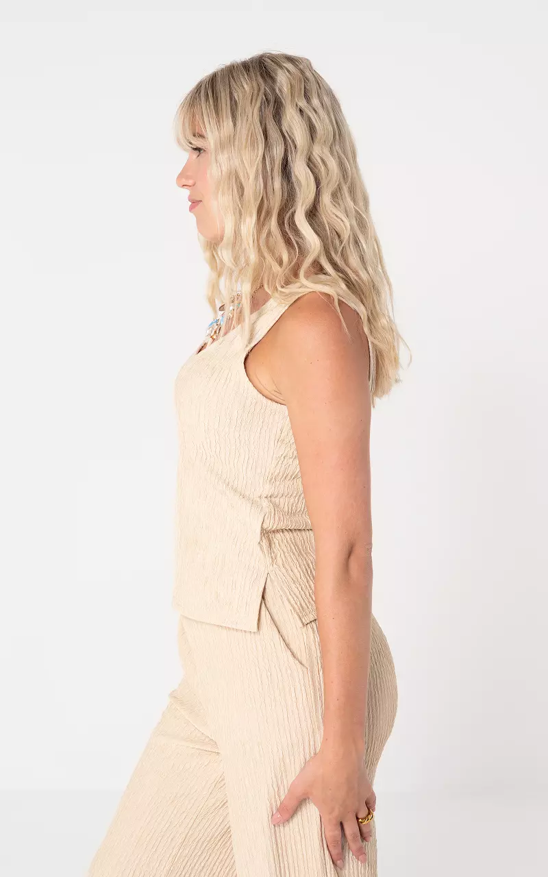 Top with texture Beige