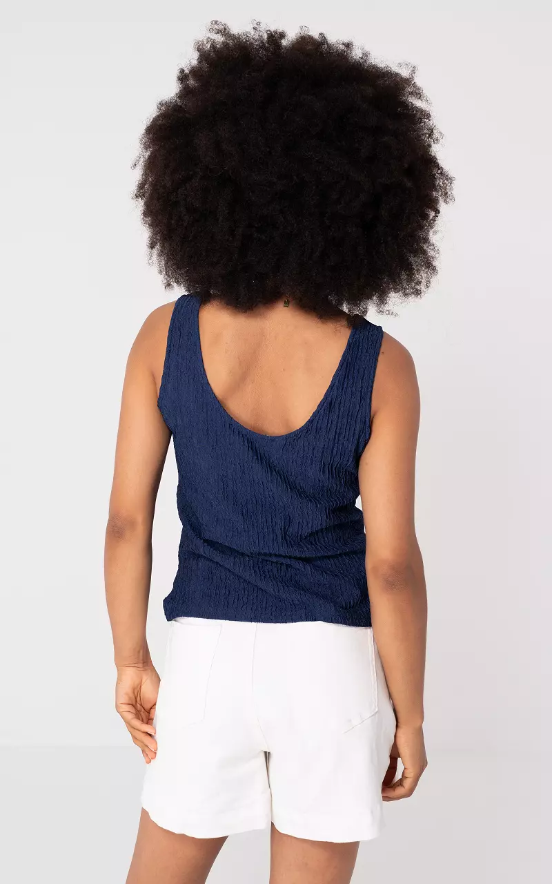 Top with texture Dark Blue