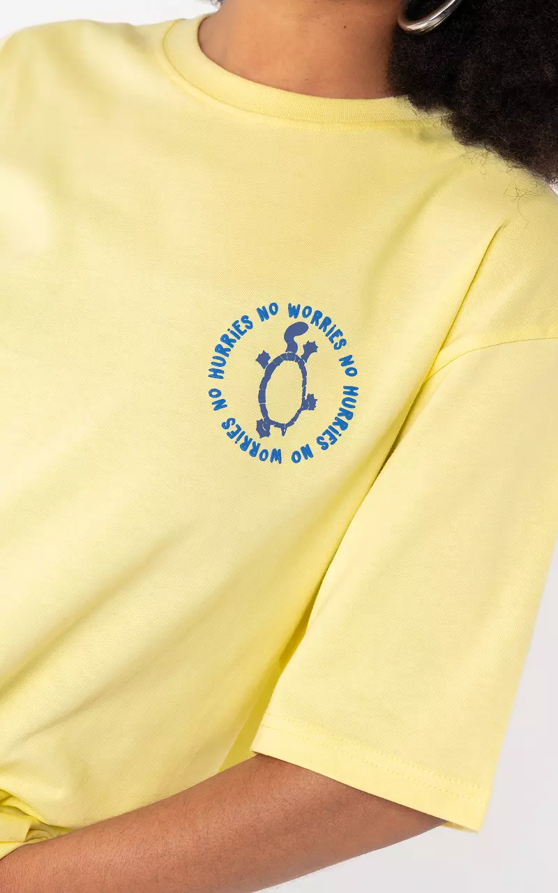 Shirt met opdruk Geel