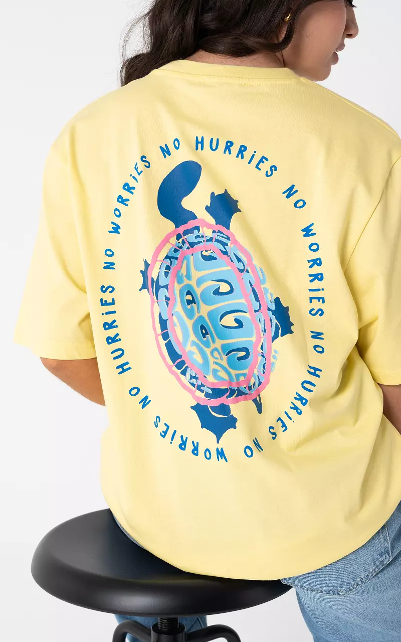 Shirt met opdruk Geel