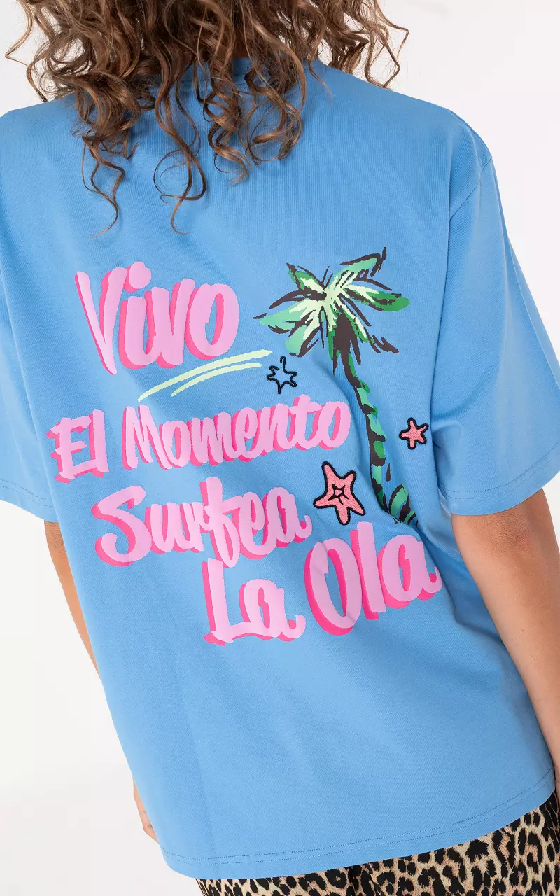 Shirt with print Blue Pink