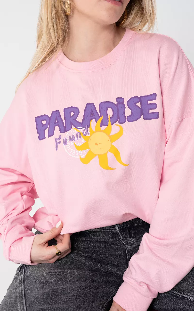 Sweater with print Pink Purple