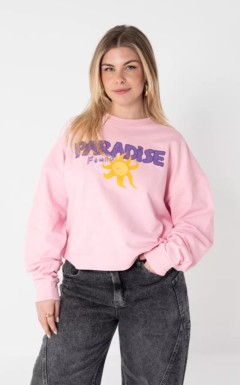Sweater with print Pink Purple