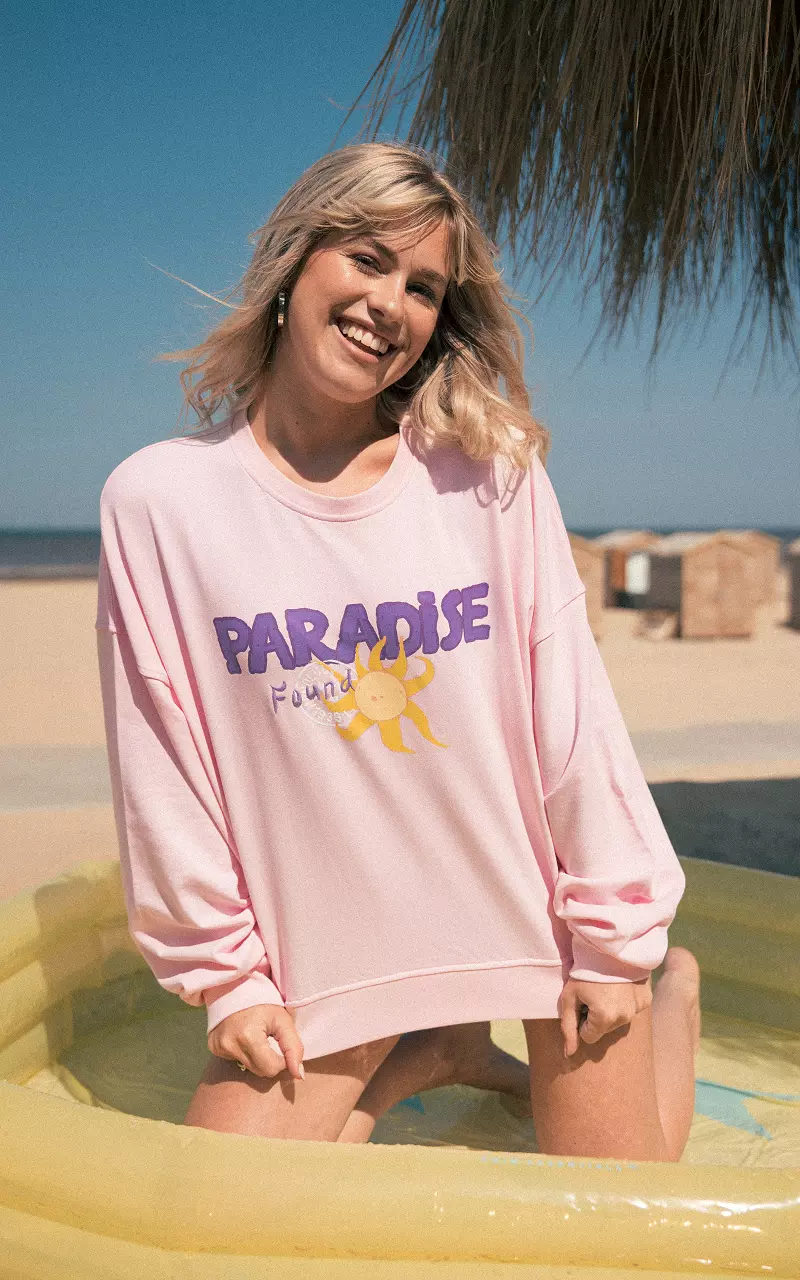 Sweater with print Pink Purple