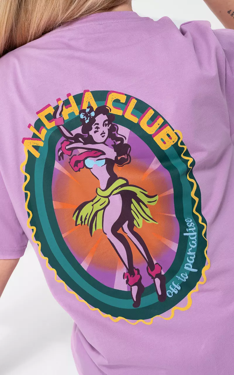 Shirt with print Purple