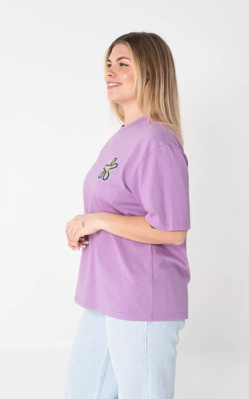 Shirt with print Purple