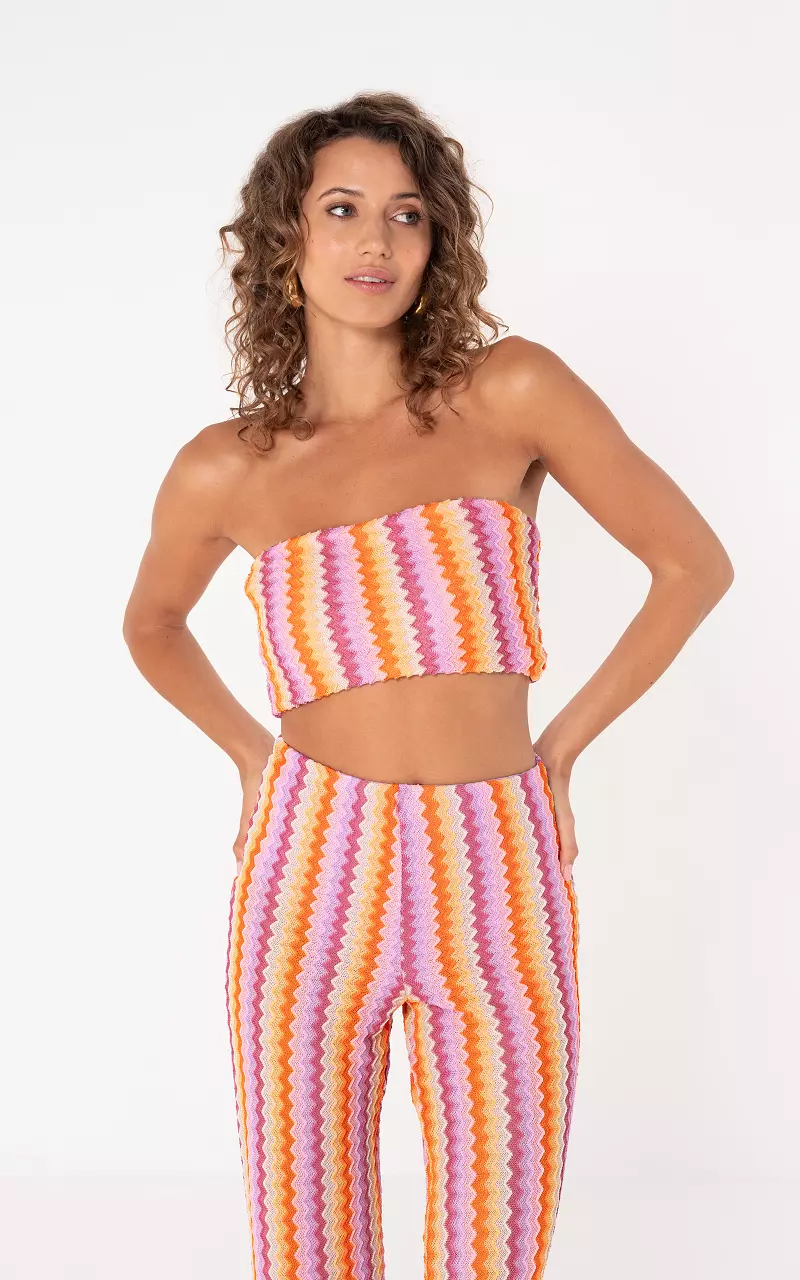 Bandeau top Lila Oranje