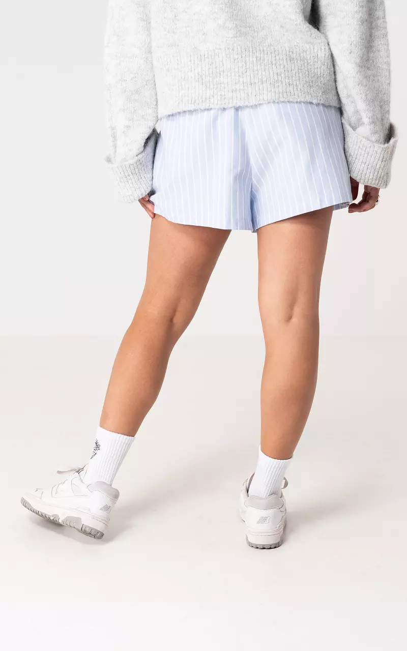 Striped shorts Light Blue White