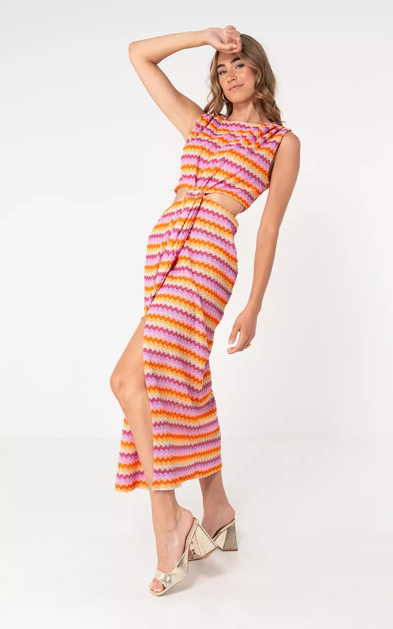 Maxi jurk Lila Oranje