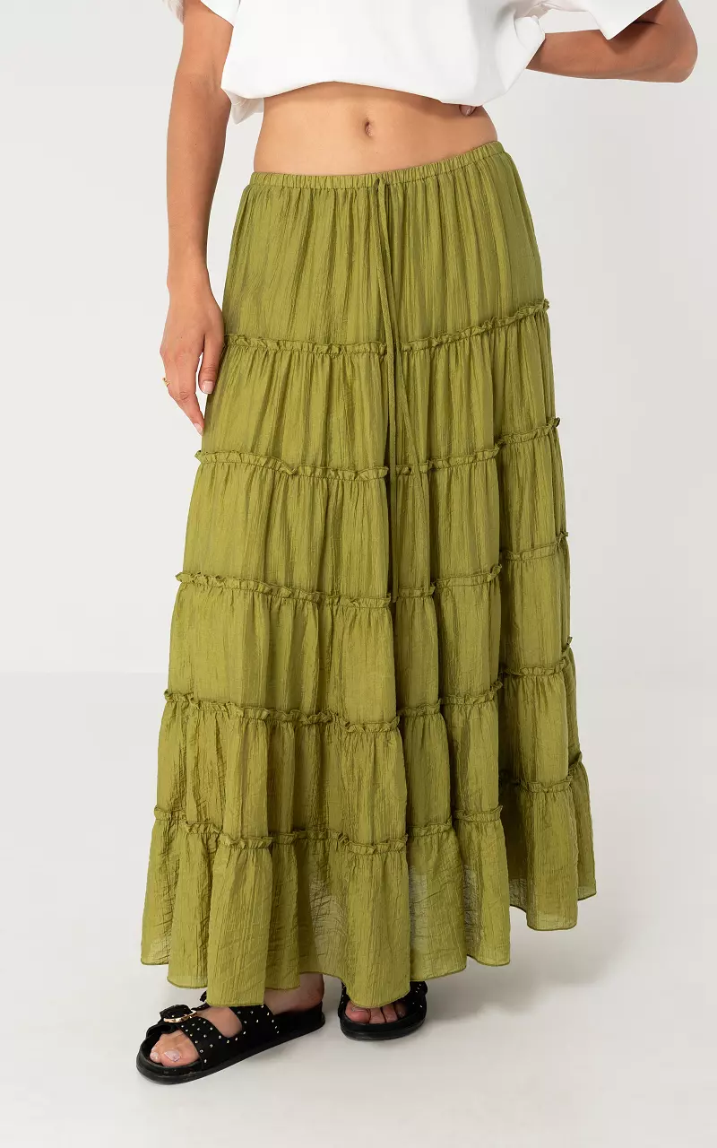 Maxi rok Limegroen