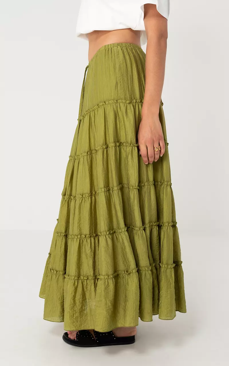 Maxi rok Limegroen