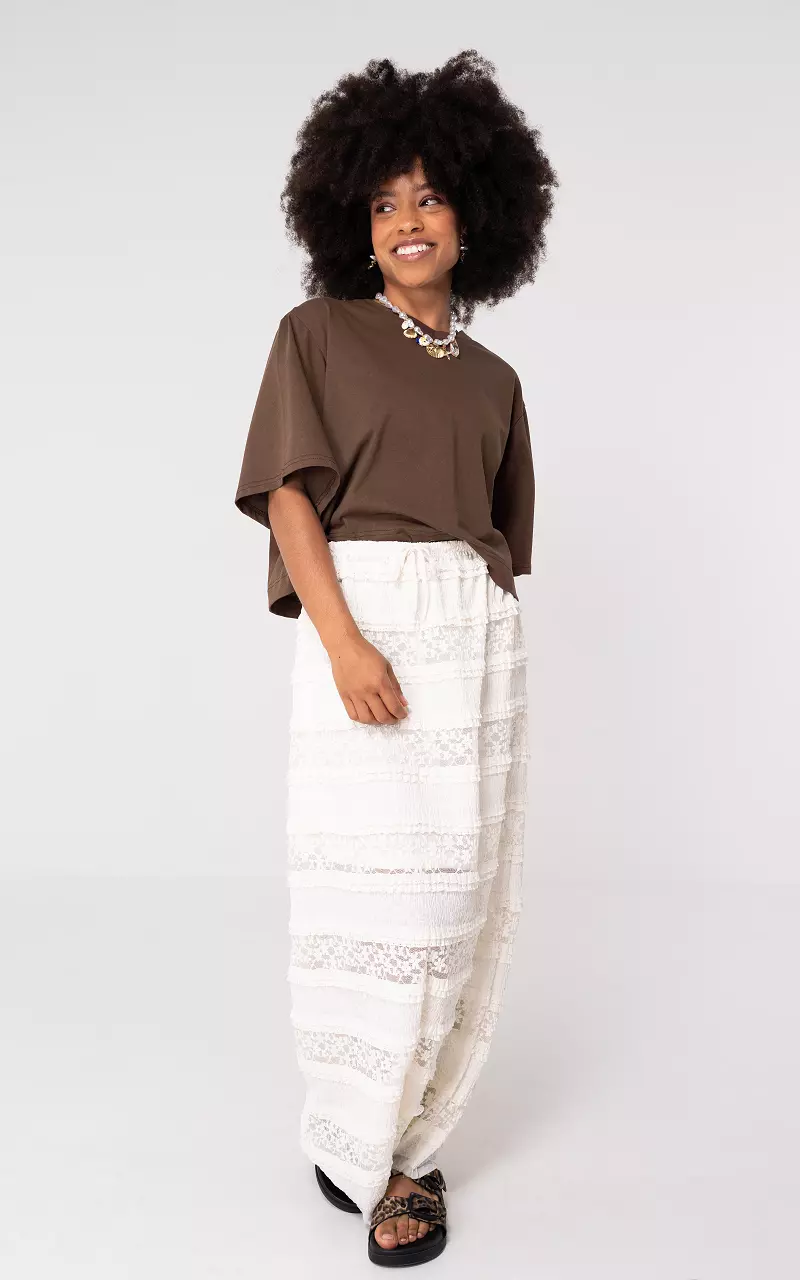 Maxi rok Creme