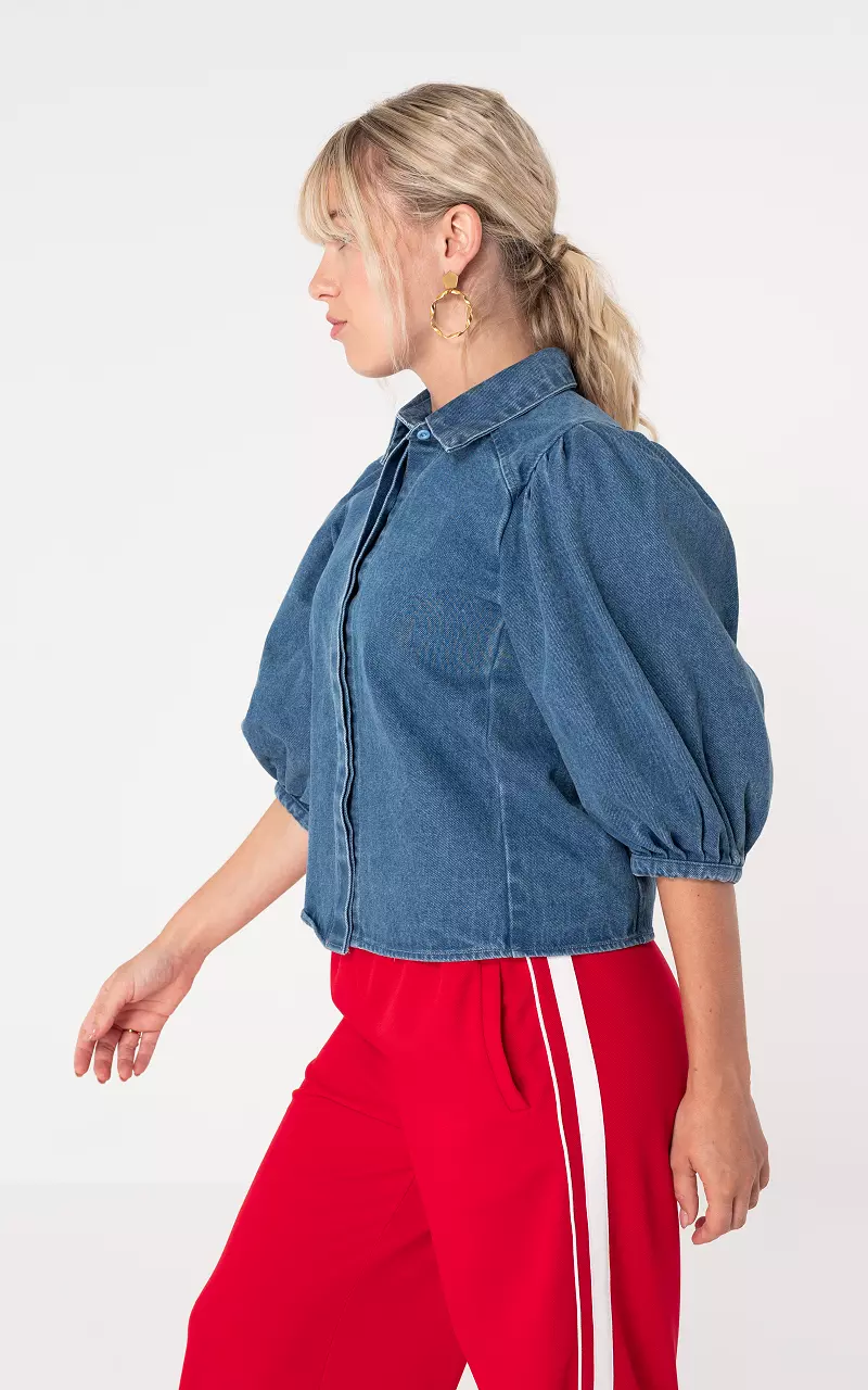 Denim blouse Blauw
