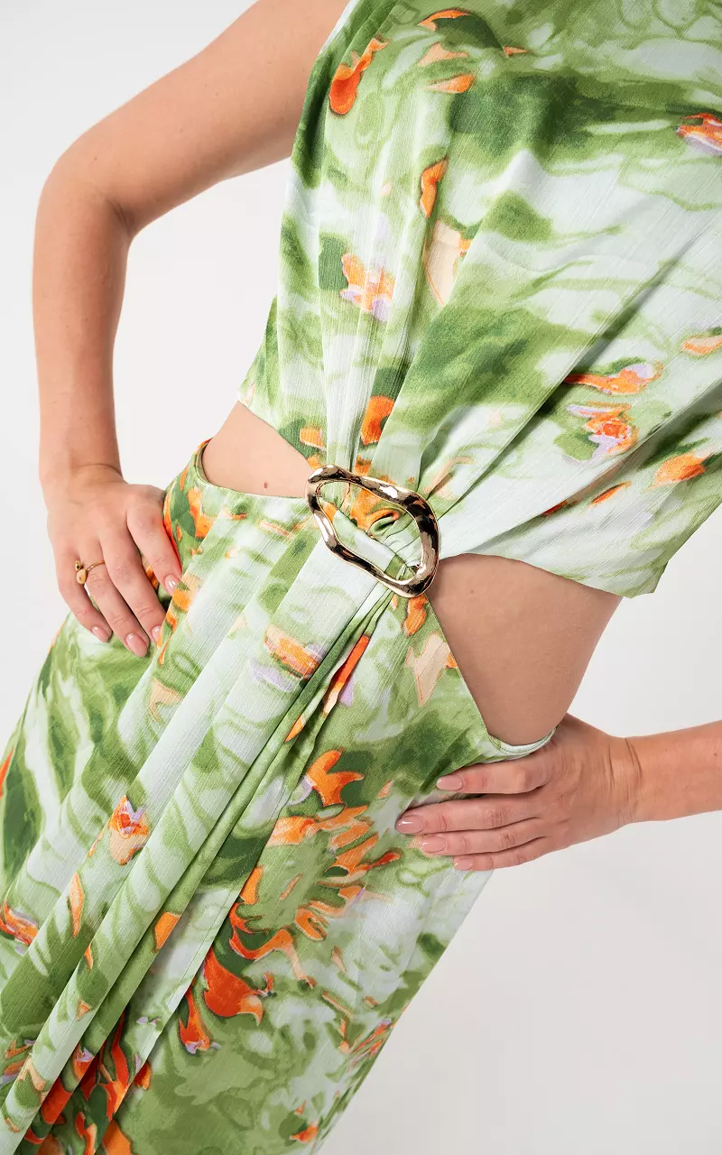 Maxi dress Green Orange