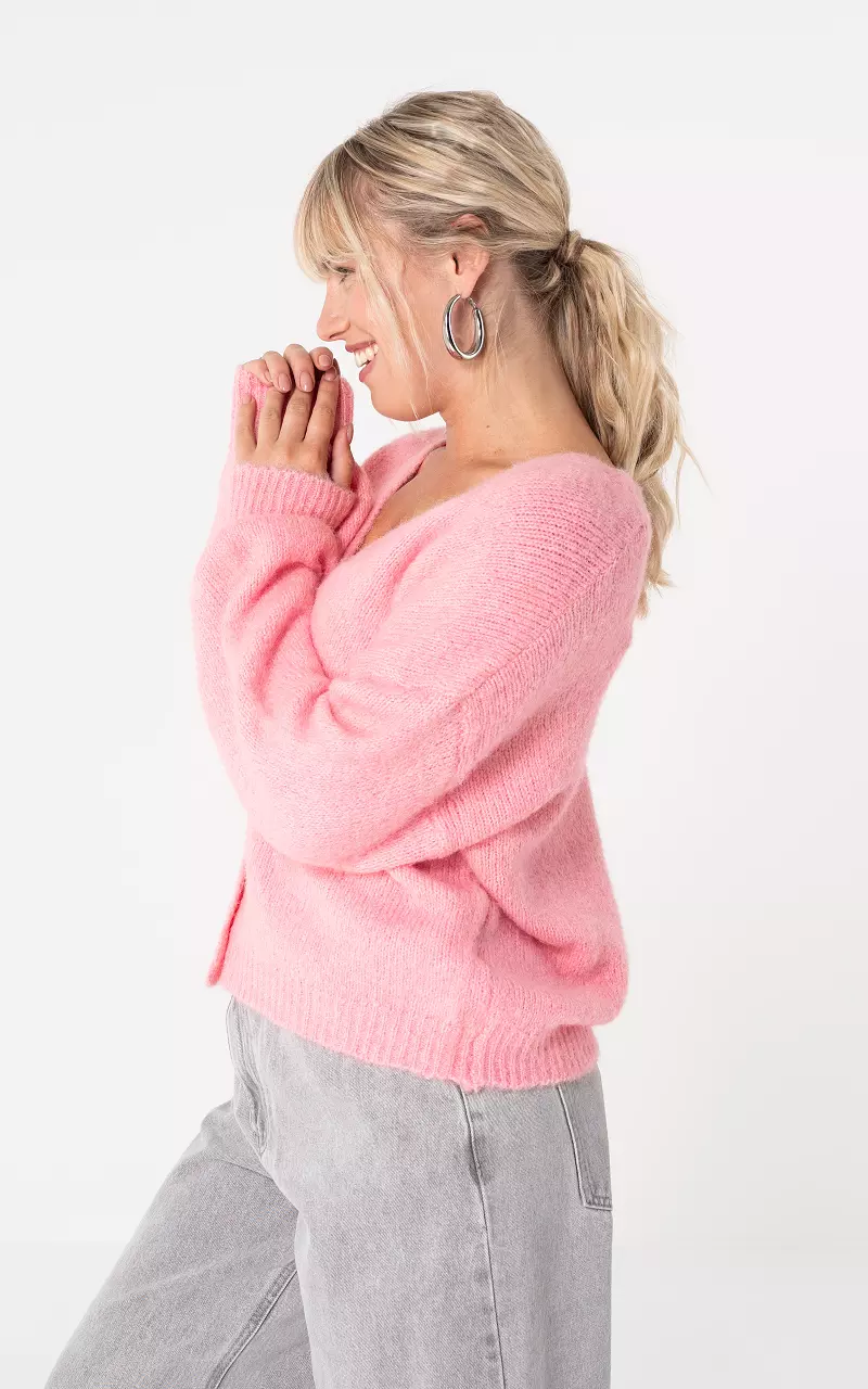 Cardigan with buttons Light Pink