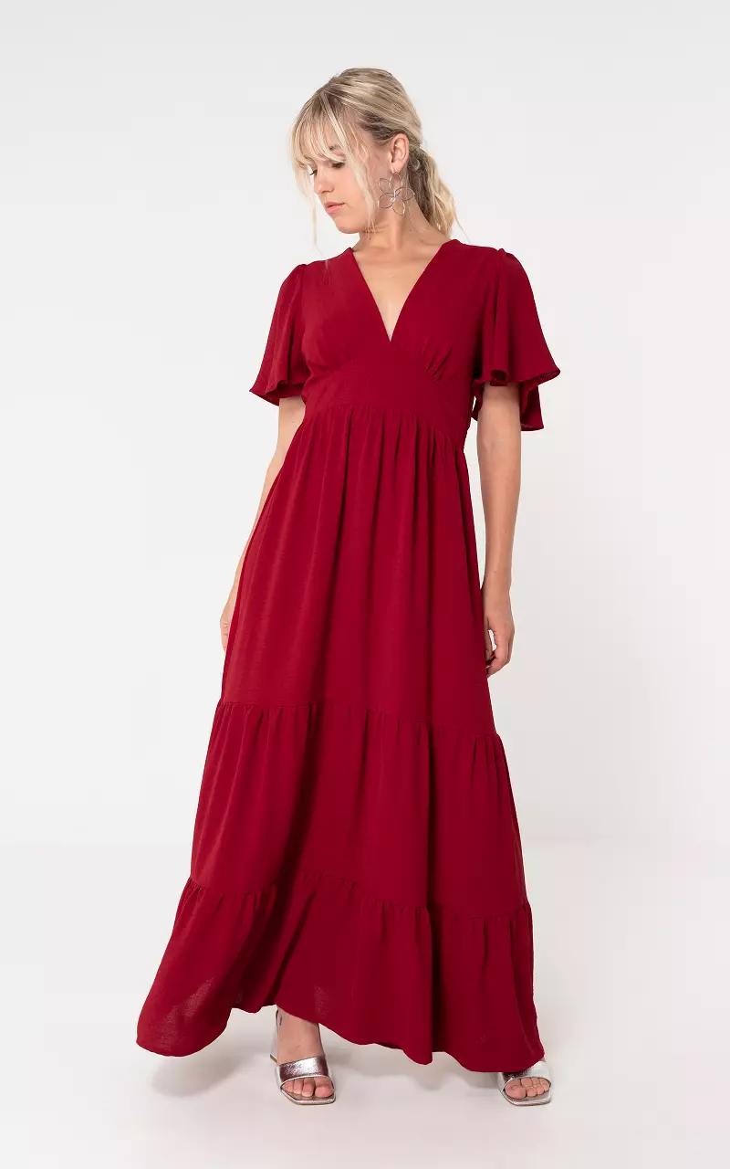 Maxikleid mit Rückenausschnitt Rot