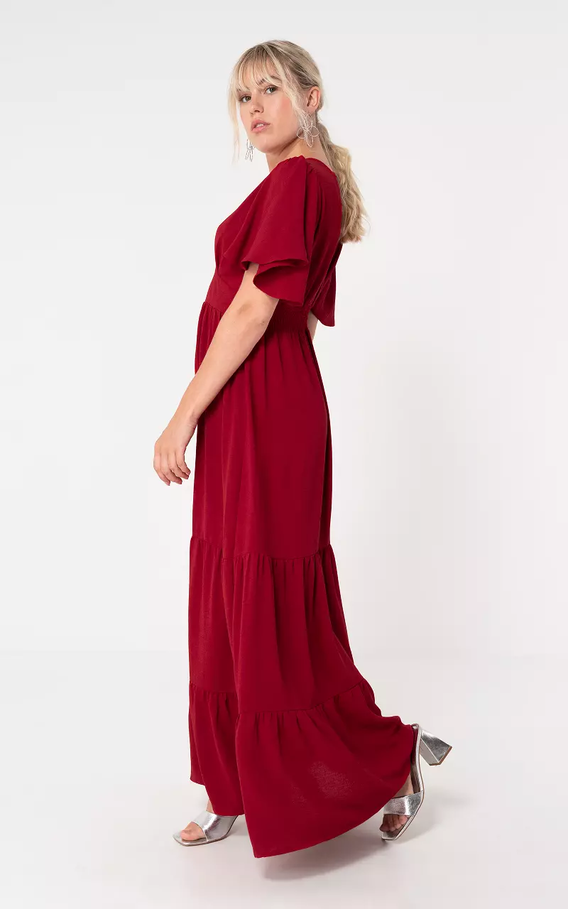 Maxikleid mit Rückenausschnitt Rot
