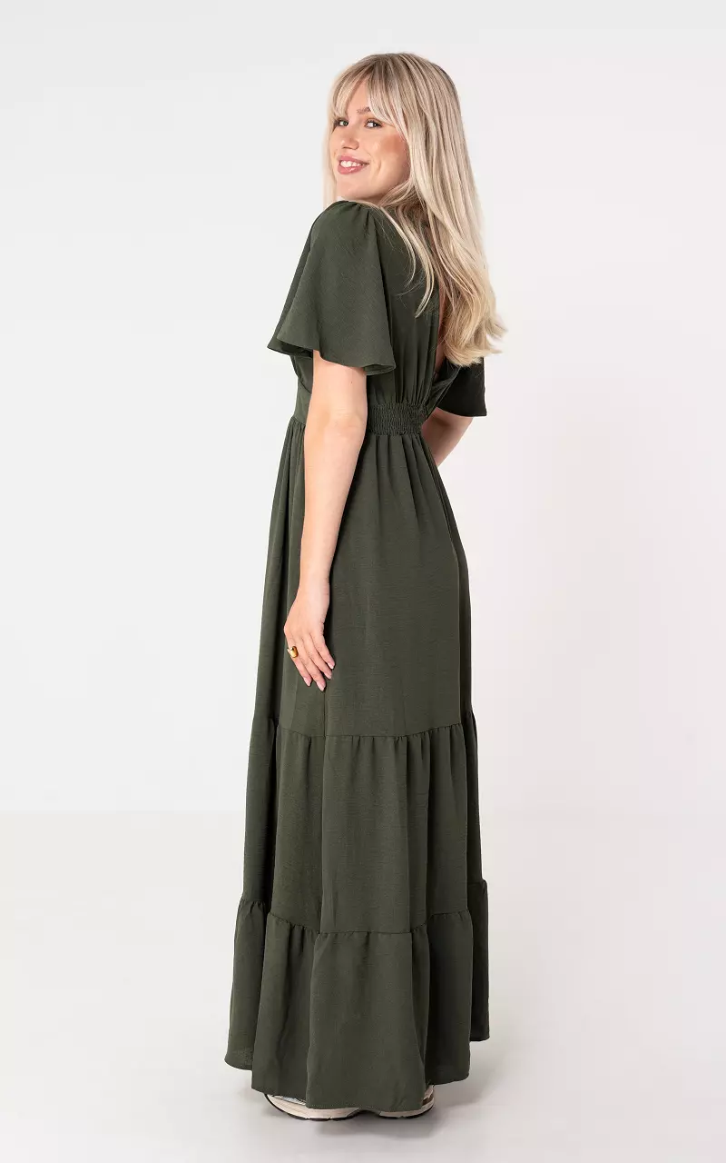 Maxikleid mit Rückenausschnitt Kaki