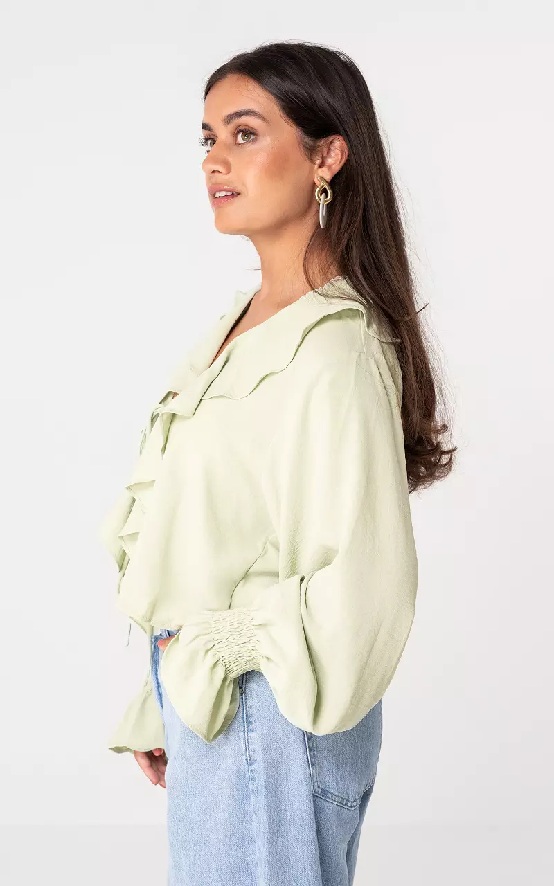 Blouse with bows Mint