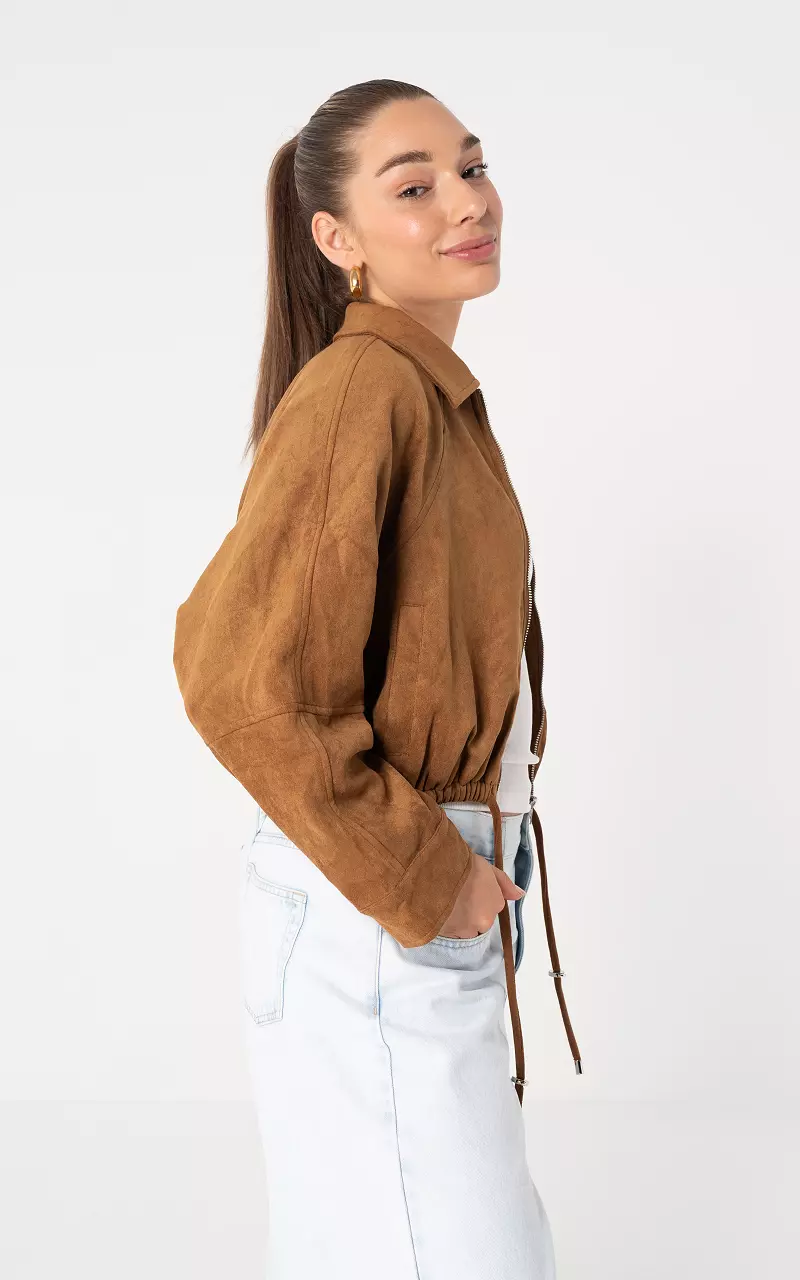 Suède look jacket Brown