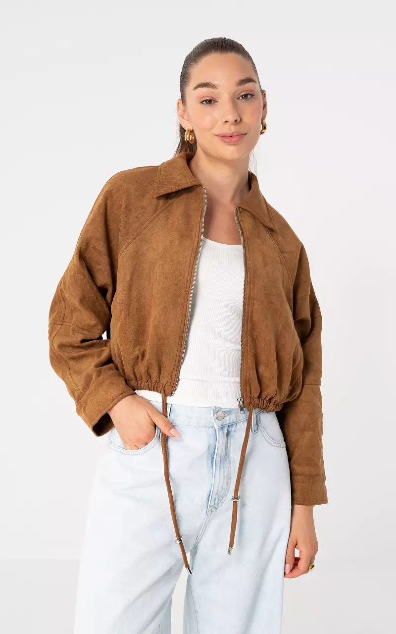 Suède look jacket Brown