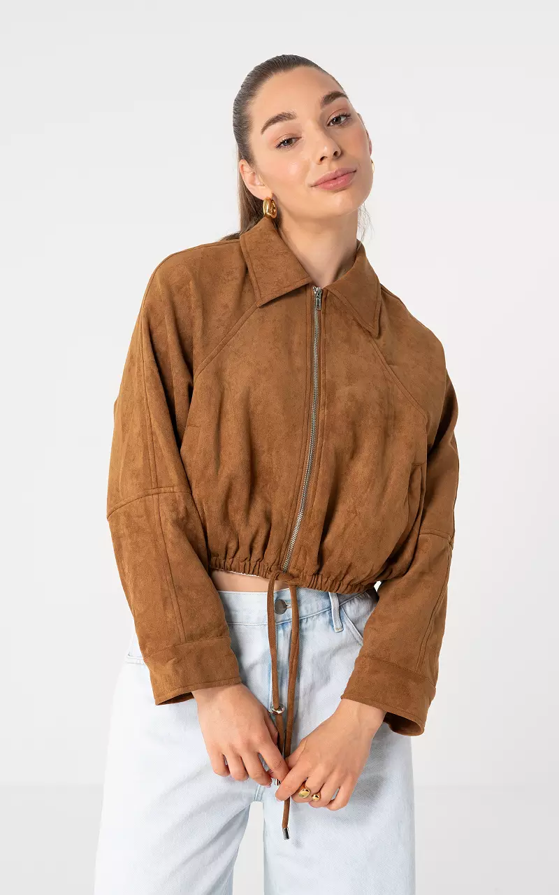 Suède look jacket Brown