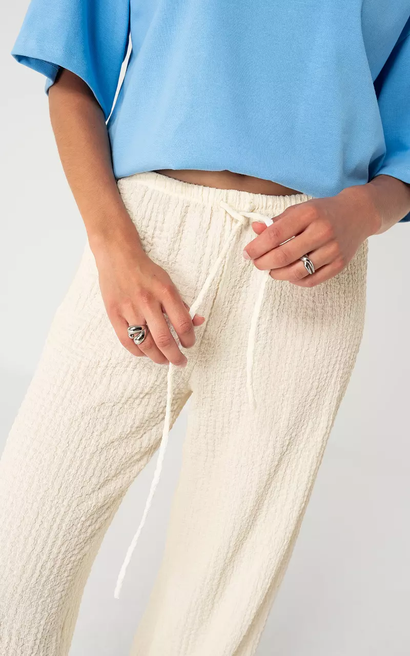 Straight leg trousers Cream