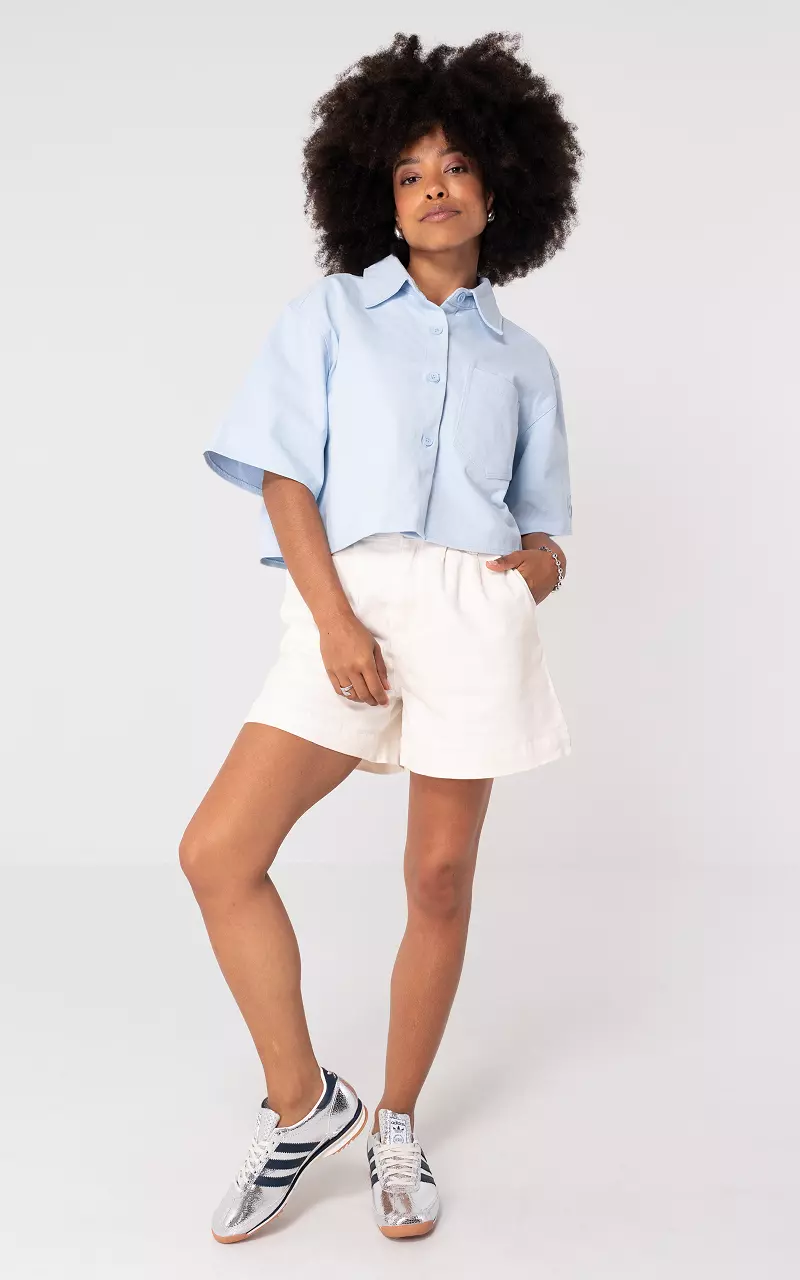 Denim short Wit