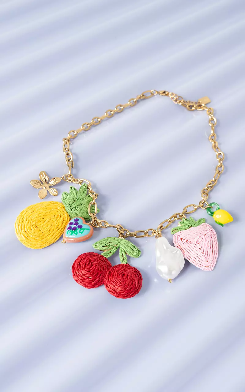 Necklace with pendants Gold Multicolor