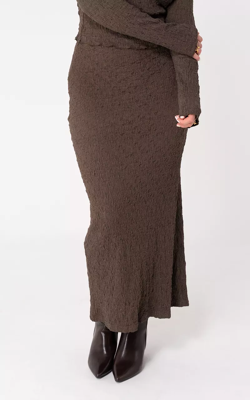Stretchy skirt Dark Brown