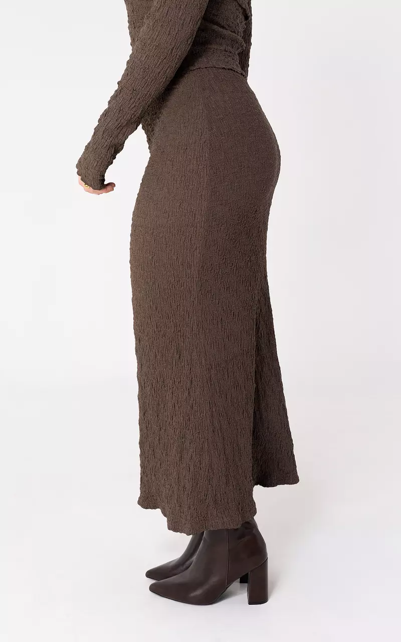 Stretchy skirt Dark Brown