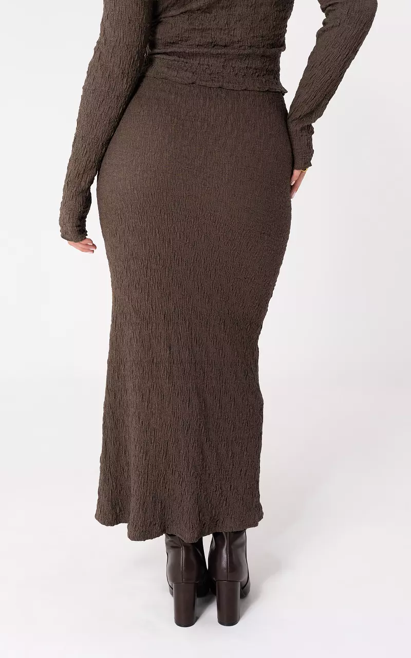 Stretchy skirt Dark Brown