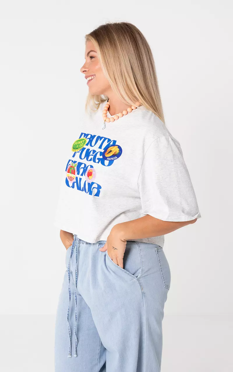 Cropped top Light Grey Blue