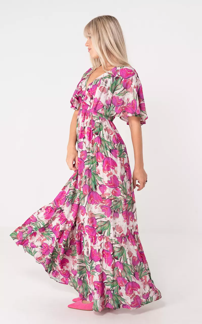 Maxi dress Fuchsia Green