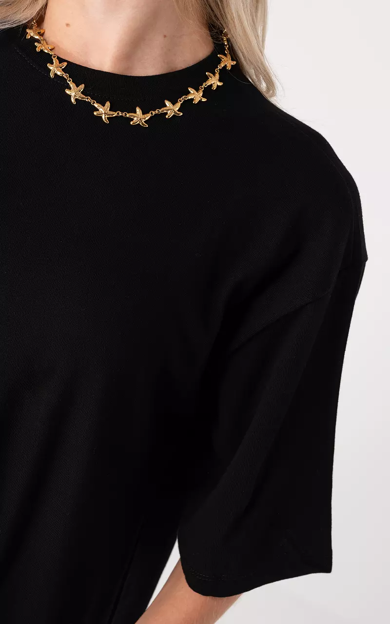 Shirt with round neck Black