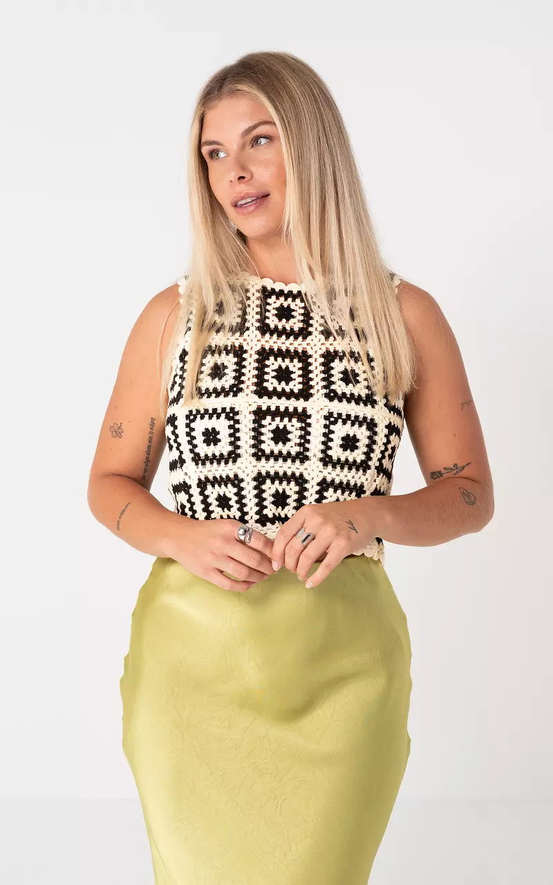 Top #103408 Weiß Schwarz