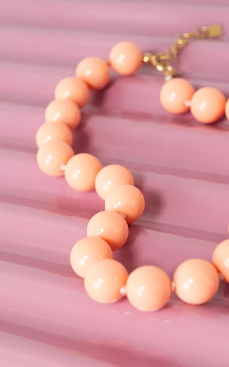 Beaded necklace Orange