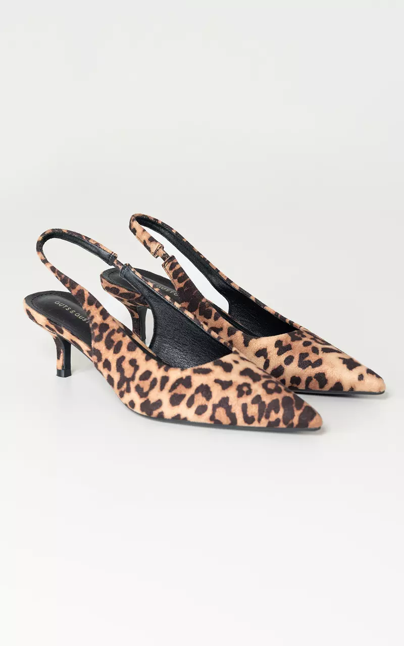 Suede look heels Leopard
