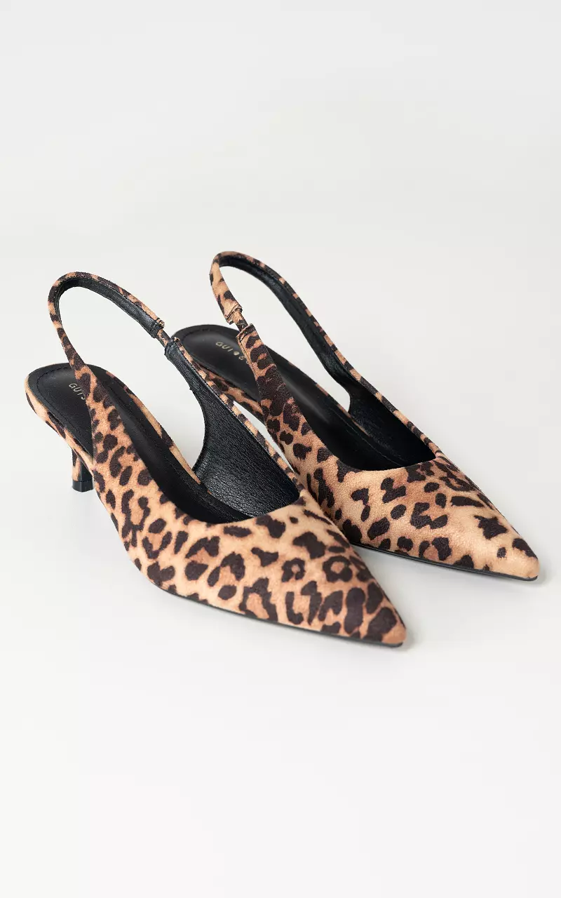 Suede look heels Leopard