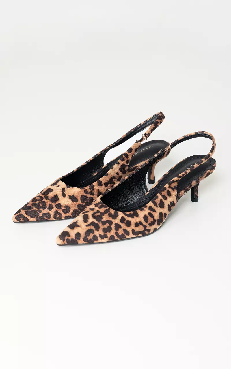 Suede look heels Leopard