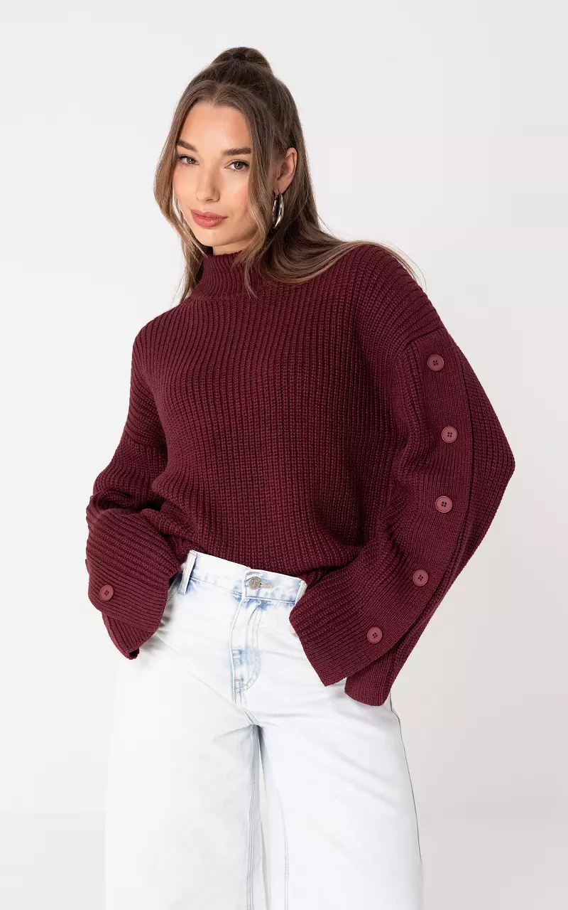 Rollkragenpullover Bordeaux