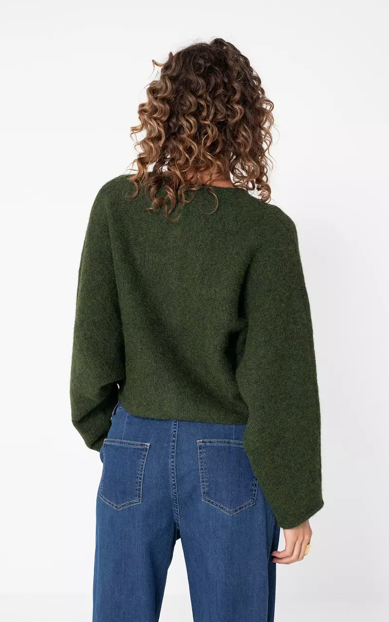 Cardigan mit Knöpfen Dunkelgrün