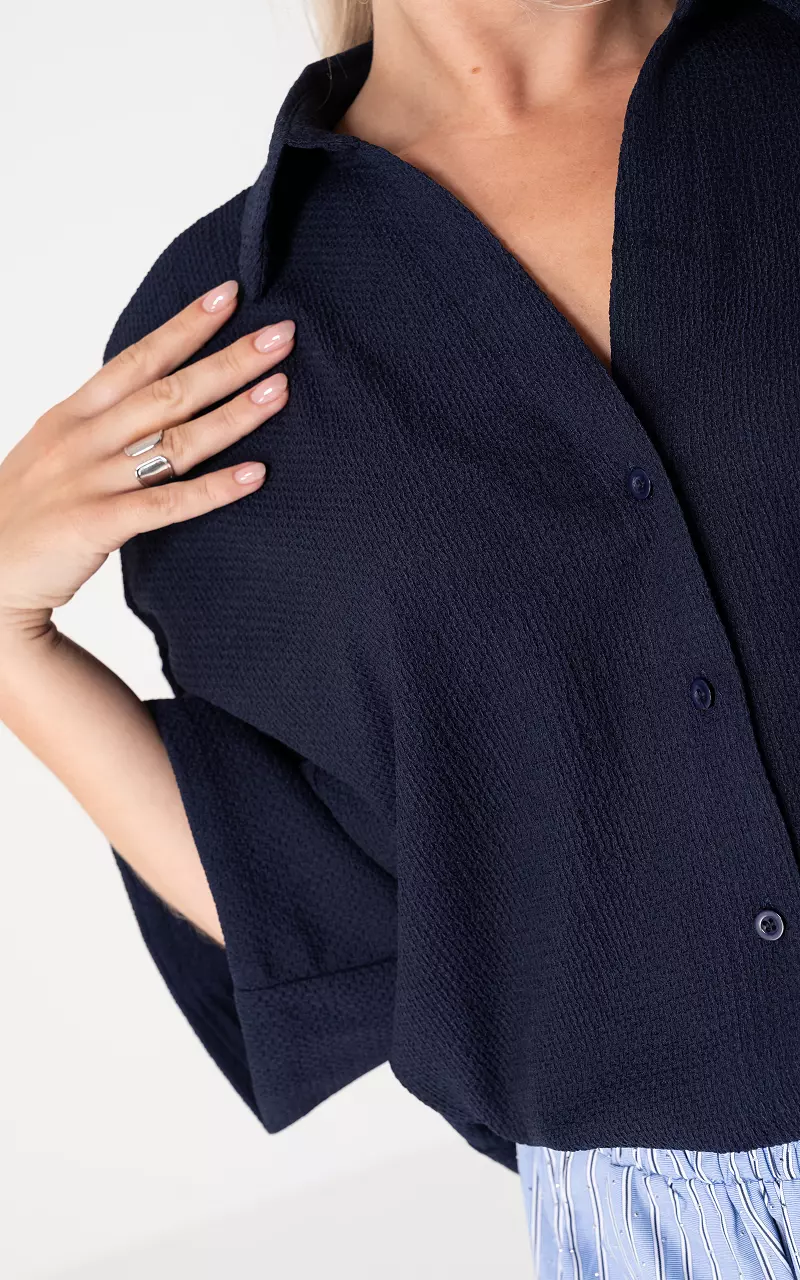Oversized blouse Dark Blue